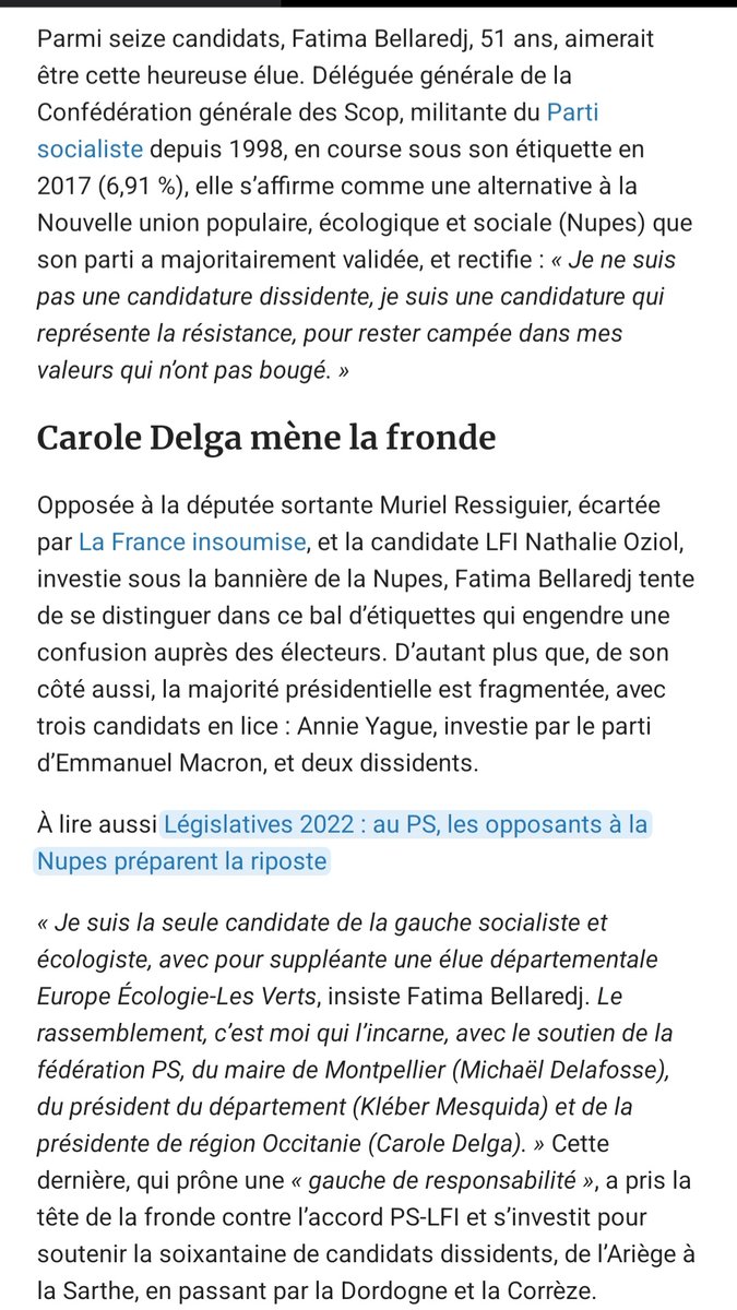 AvecFatima's tweet photo. Le journal #LaCroix parle de nous! 📰

Nous sommes une candidature de résistance face à des accords sans cohérence et des idéologies dogmatiques! 

Le rassemblement, c'est nous ! 🔴🟢

#legislatives2022 #circo3402 #Montpellier https://t.co/3jz9XVOVFo
