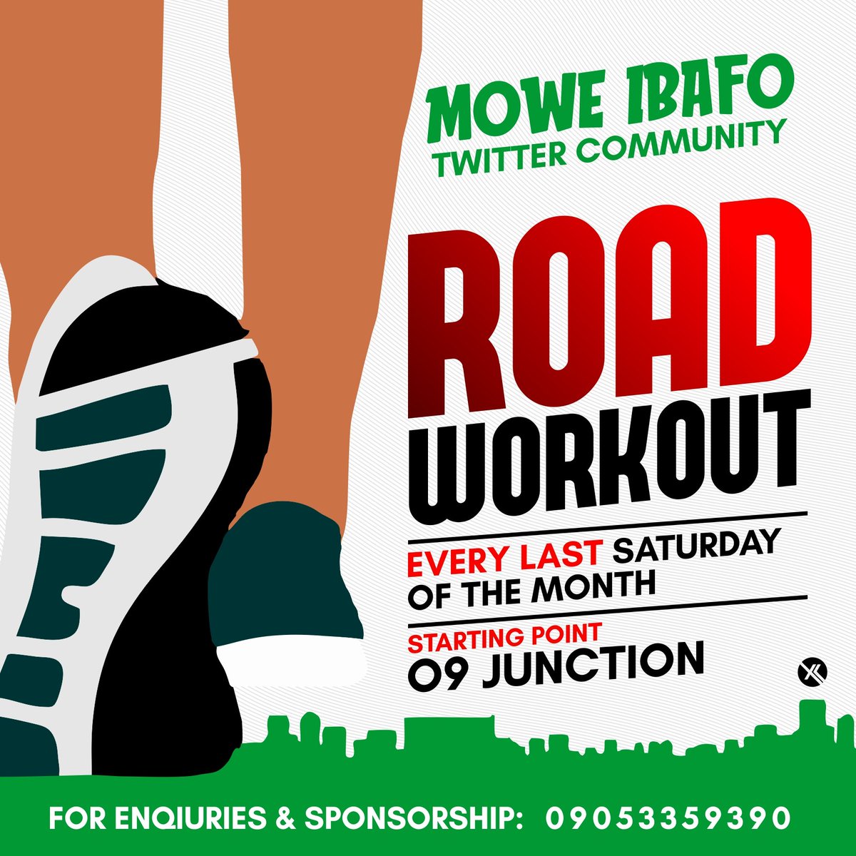 MoweTwitta's tweet photo. Join @MoweTwitta every last Saturday of the month for fitness weekend.

#Fitness
#wellness
#ExerciseIsLife
#Gymlife
#Mowe_IbafoCommunity

All thanks to @xyberconcepts for this awesome design.
Kindly help patronize @xyberconcepts.
 https://t.co/JUaAMGgvxN