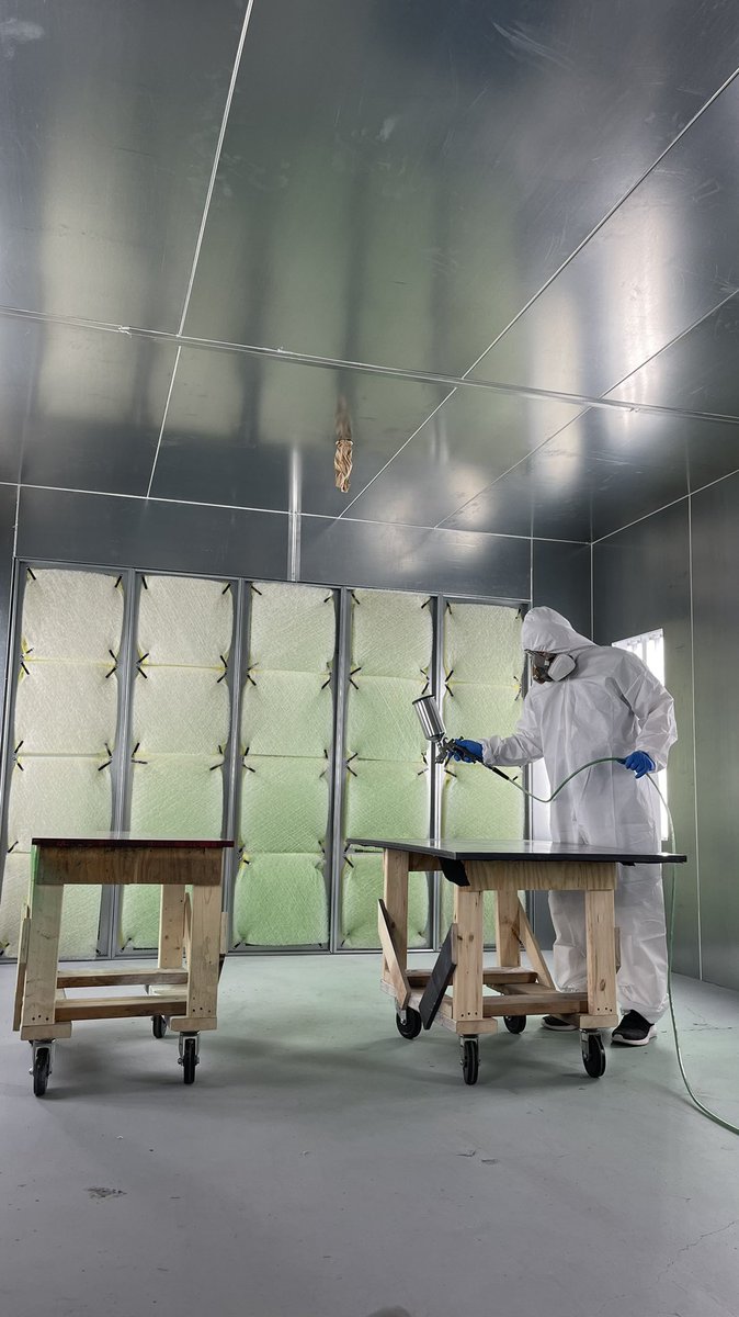 Hans Wood Finishing #woodfinishing #woodfinisher #spraybooth #hanswoodfinishingllc