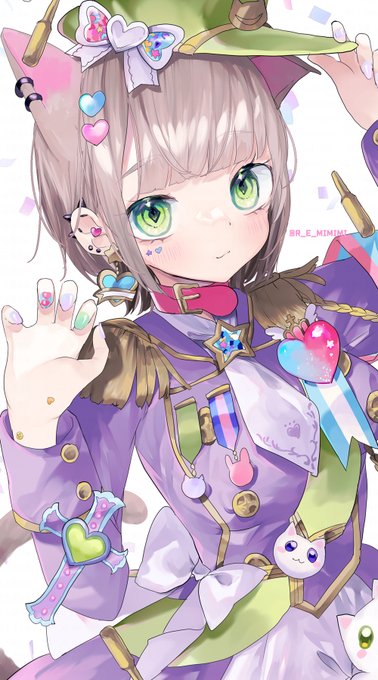 「claw pose earrings」 illustration images(Latest)｜5pages