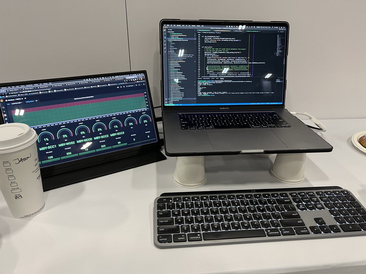 SNMPguy's tweet image. Progress is being made setting up for #CiscoLive …. Sometimes you have be creative for a work environment too…. :) #HardNOCLife #CiscoDevRel