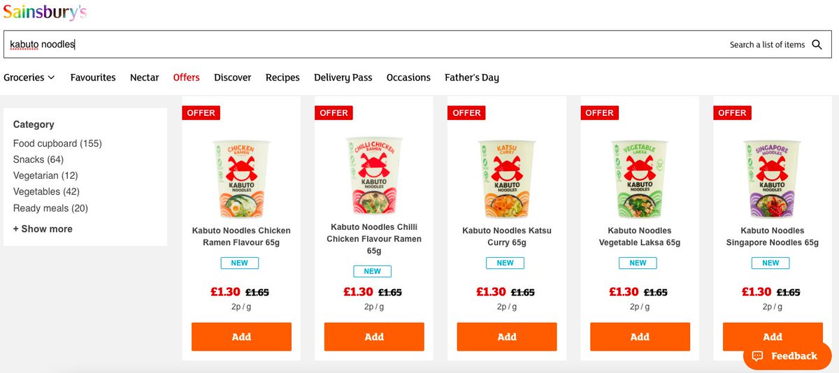Kabuto Noodles (@kabutonoodles) on Twitter photo Done your weekly <a href="/sainsburys/">Sainsbury's</a> online order yet? Bung us in your basket! We are on offer at £1.30 a pot until 28th June 🍜 💸 Done your weekly <a href="/sainsburys/">Sainsbury's</a> online order yet? Bung us in your basket! We are on offer at £1.30 a pot until 28th June 🍜 💸