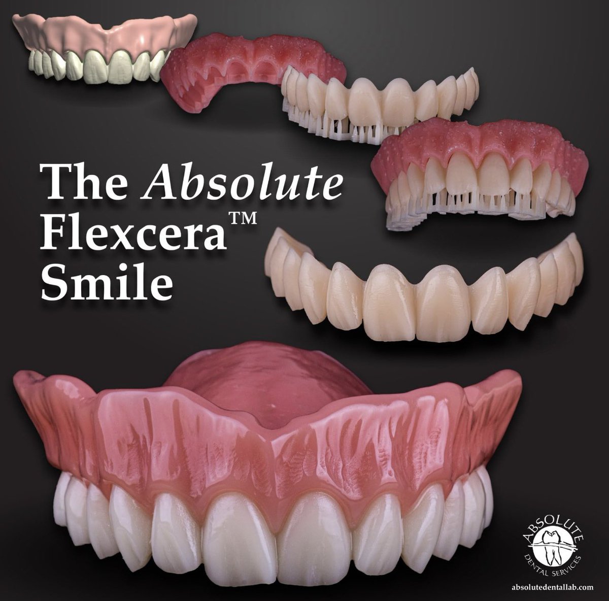 JoeRed_AMT's tweet photo. The Absolute Flexcera Smile by Absolute Smile Services! 

#DesktopHealth #Flexcera #dentalmaterial #digitaldentures #dentures #cosmeticdentistry #digitaldentistry #dentallab #dentallaboratory #dentalresin https://t.co/f91AaqwHZb