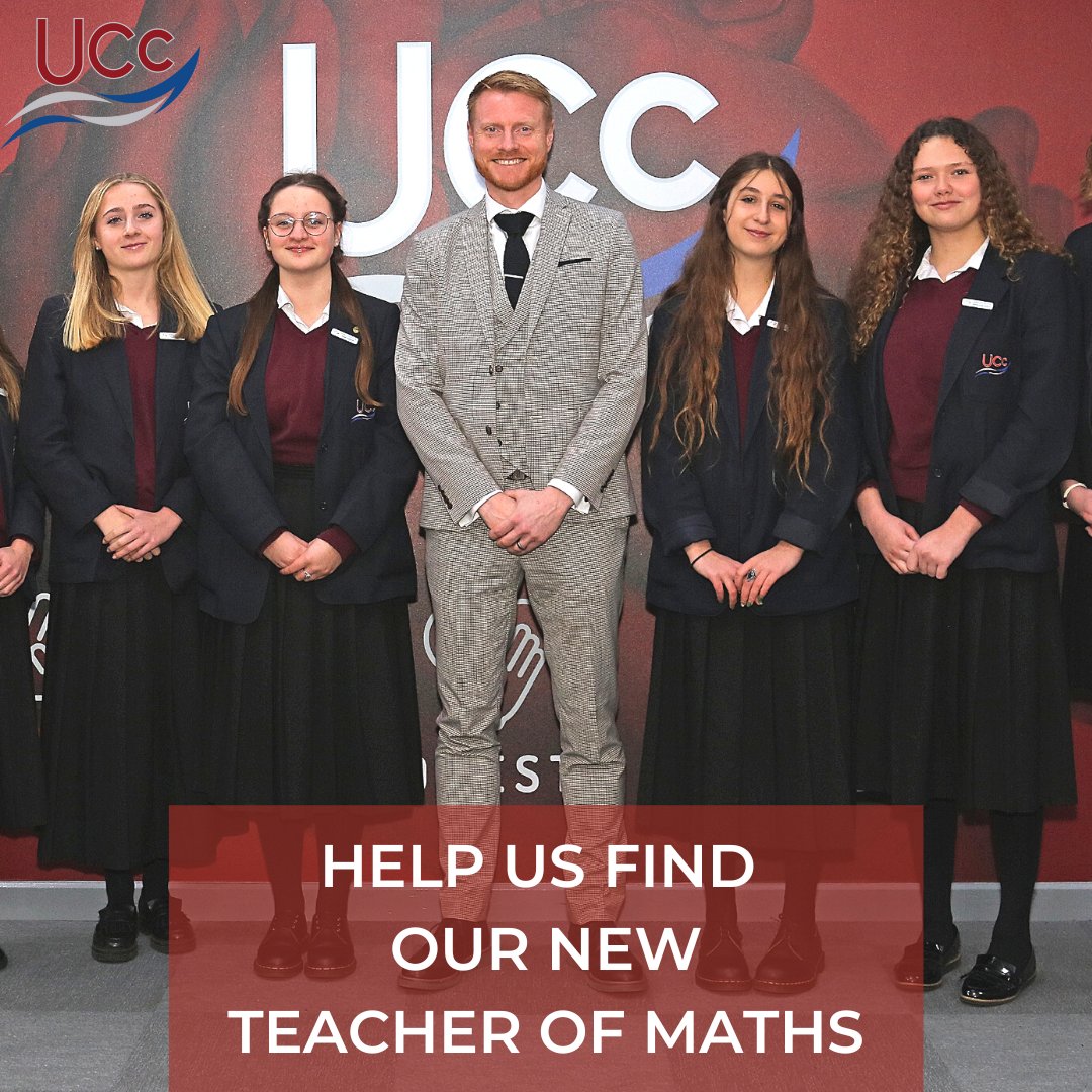hr_ucc's tweet photo. We are looking for a teacher of math starting in August 2022! Both part and full time seeking candidates can apply. Details on the website: 
 https://t.co/7P6UAJDk0a https://t.co/0tCBSKlITZ