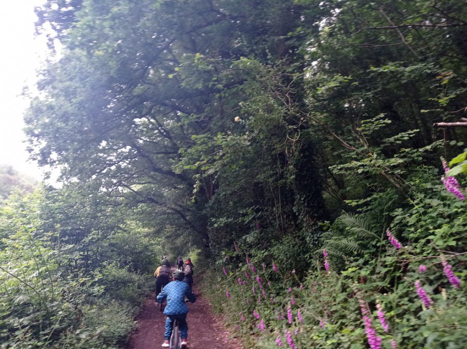 Les élèves de 5ème en séjour équitation-VTT parcourent les nombreux chemins autour de Gavray et pique-niquent au centre équestre.