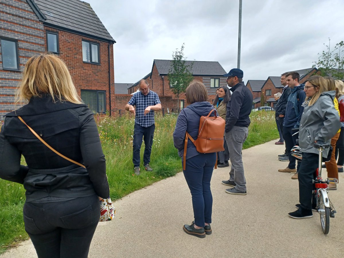 Really pleased to show URBACT  Zero Carbon Cites around the GrowGreen Sponge Park in Manchester #ZCC #URBACT