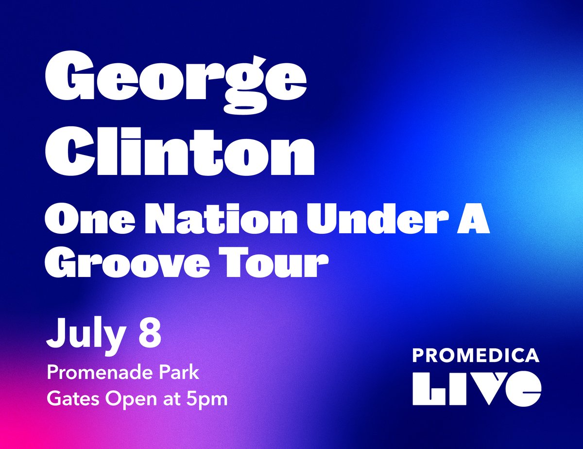 It's time to get funkified! George Clinton is going to do what he does best in Promenade Park Friday, July 8.

Mark your calendars and buy your tickets today at promedicalive.com.

#promedicalive #funk #groove #livemusic #summervibes