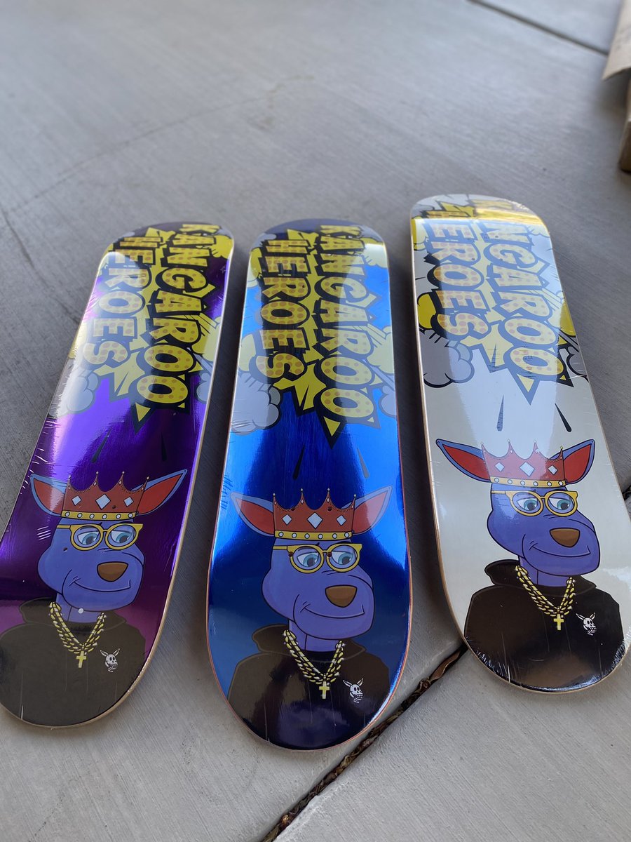 KangarooHeroes's tweet photo. Gm 😍 So happy to see skateboards starting to arrive to our Merch Collectors 🔥 https://t.co/aWCElVvmoY