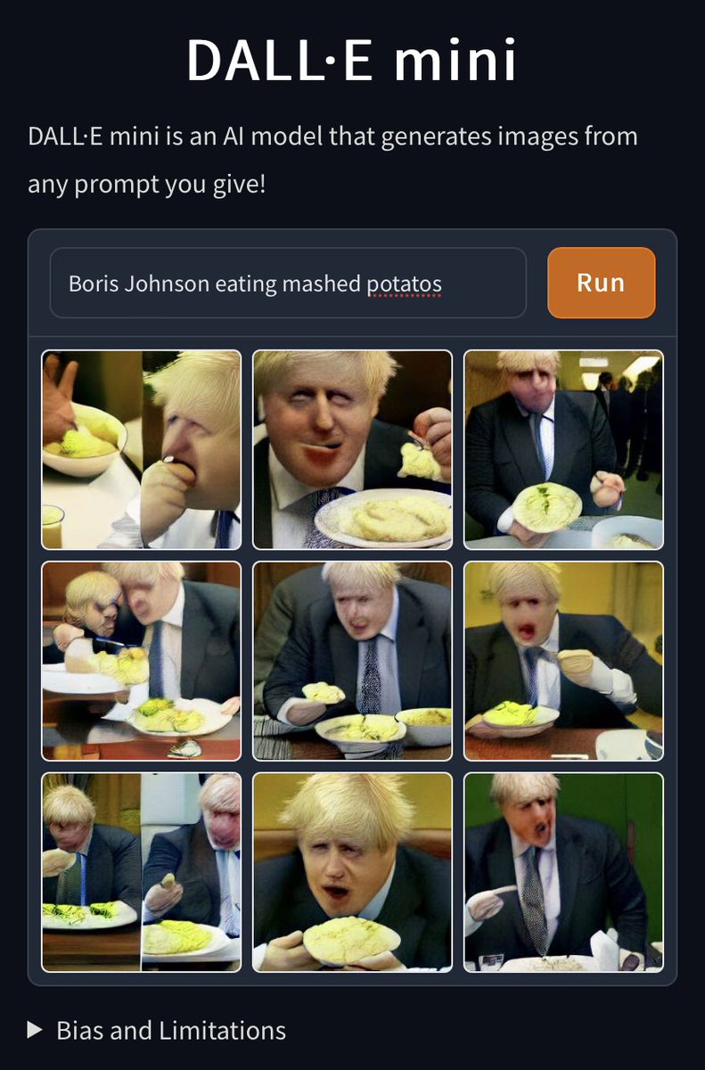 BardicGoon's tweet photo. I give you: Boris Johnson eating mashed potatoes https://t.co/C7IX57xQxN