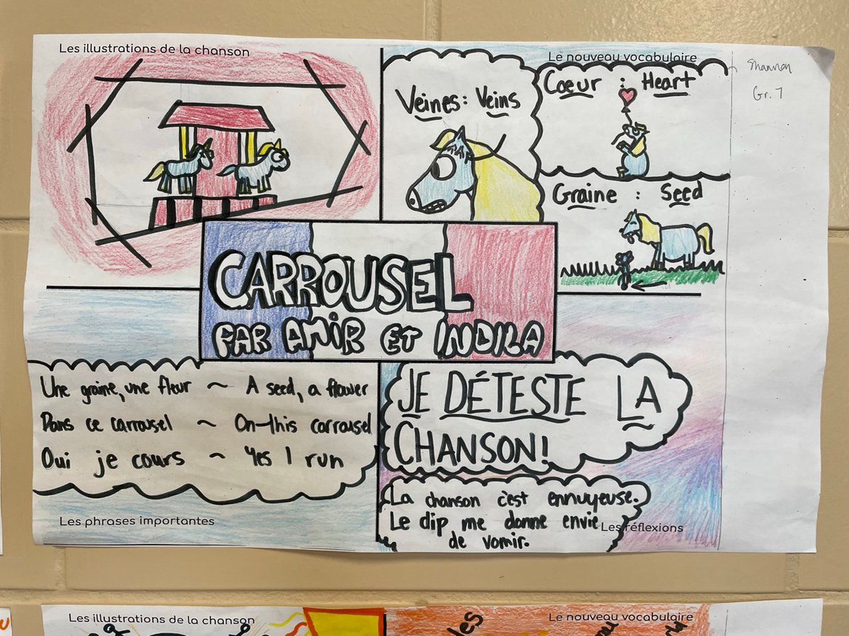 RCCDSB's tweet photo. At @LourdesRCCDSB, Ms. Diab's 4-7 classes held a "Manie Musicale" in March and April to explore francophone music from around the world! One lucky student won by predicting which song will win it all 🏆🎧 #FSL @RccdsbFSL https://t.co/NKc3q7ceZD
