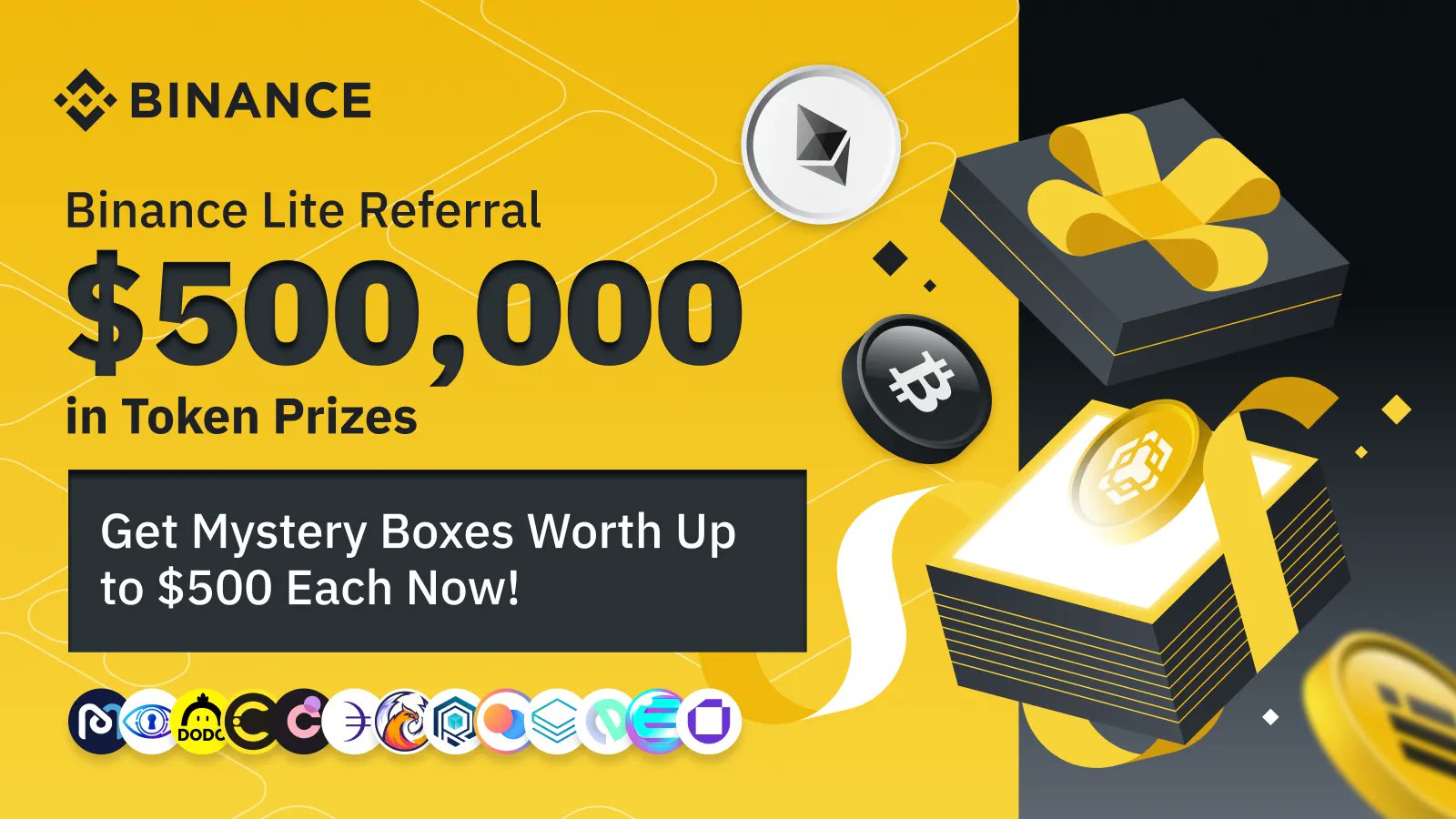 Binance on Twitter "Want a share of 500k in Mystery Boxes? Invite