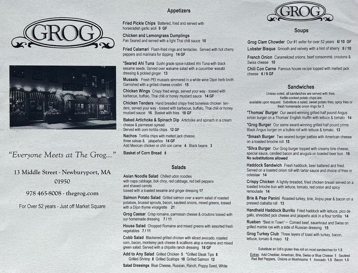 grognbpt's tweet photo. New menu! https://t.co/zAIkQpdHDX