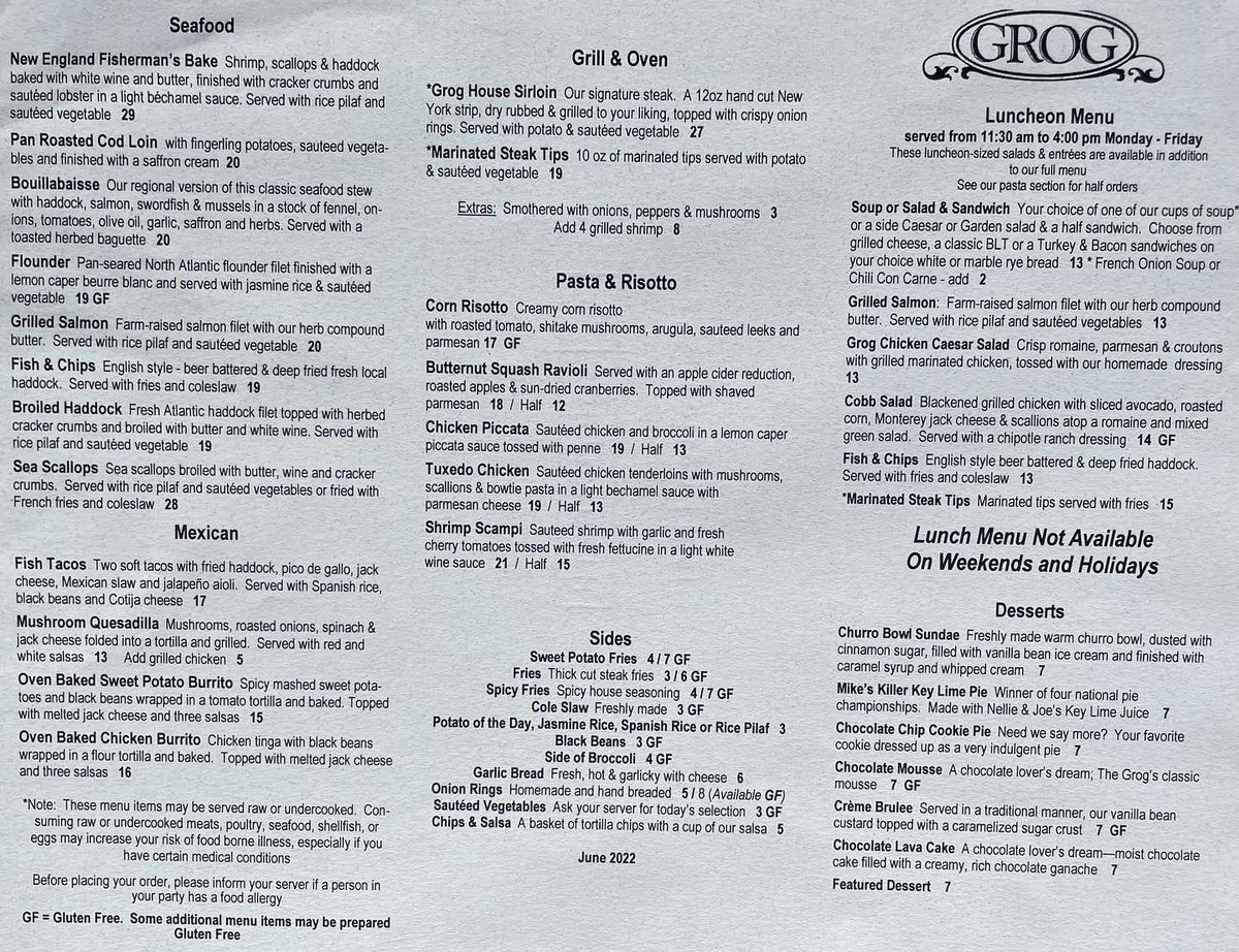 New menu!