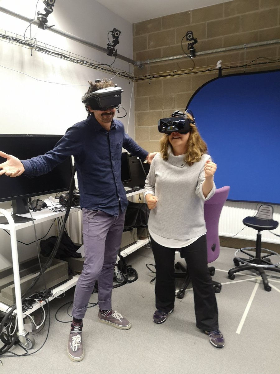AnimorphCoop's tweet photo. Splendid afternoon with @UEANeuroLab progressing our collaboration on #BISP and #EyeFocus! We also enjoyed touring the history of #XR hardware living in the lab, spanning #nVis to @varjodotcom. Into the future! π‘ https://t.co/CNgsTMRAES