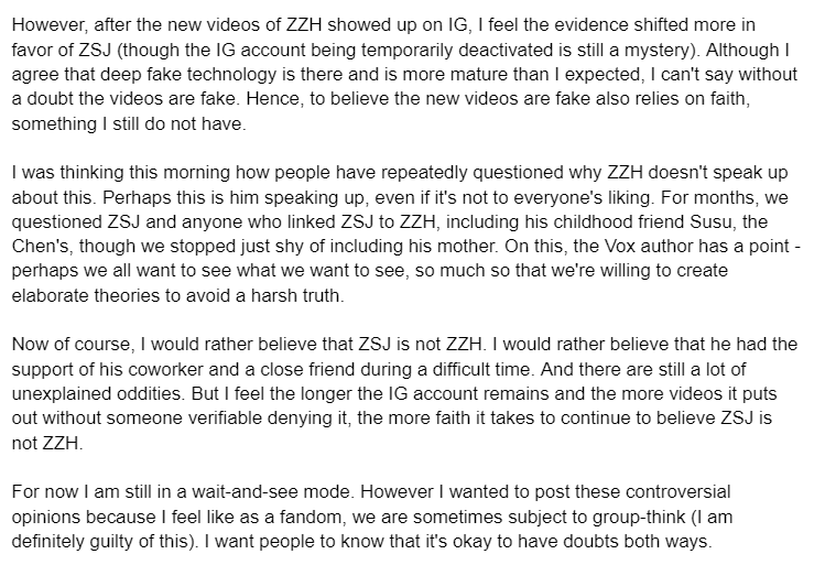 teddyfoxfluff's tweet photo. I read the Vox article and wanted to share my somewhat controversial opinions. I thought a while about whether or not to write something, but I decided I would sleep better at night being honest about how I feel. Still here supporting ZZH. https://t.co/0dCJ1dhzHe