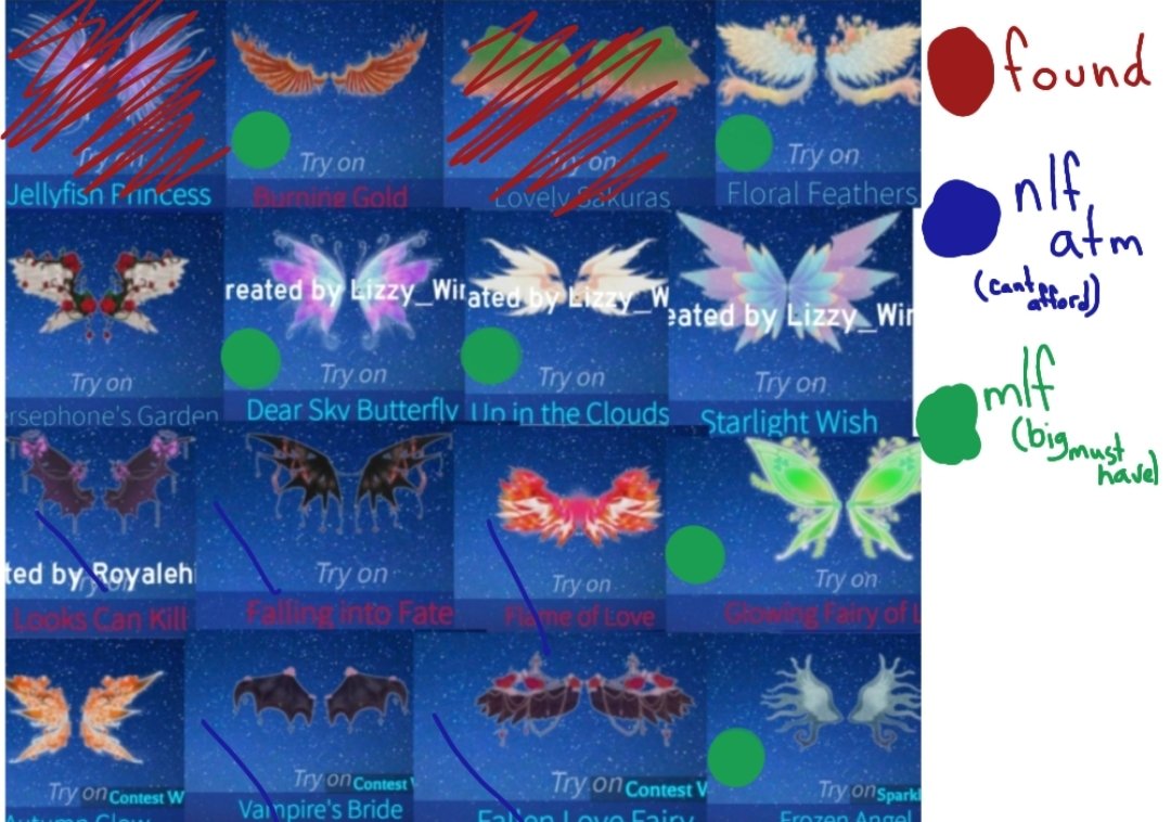 Altspresso's tweet photo. Looking for these! 
Can trade other wings
Looking to buy a low tier for around 1m
Also lf autumn https://t.co/oUxFCIxe40