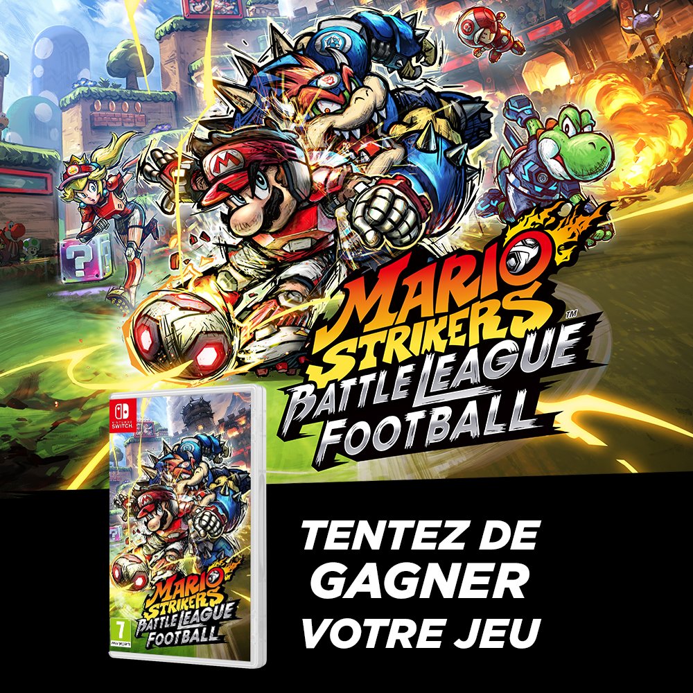 Micromania_Fr's tweet photo. À l'occasion de la sortie de #MarioStrikers : Battle League Football demain, nous vous faisons gagner votre jeu ! Pour participer c'est simple :

📌 RT &amp; Follow @Micromania_Fr
📌 Mentionnez au moins un ami en réponse avec #MarioStrikersXMicromania

TAS dans une semaine ! https://t.co/tblEMjipqd