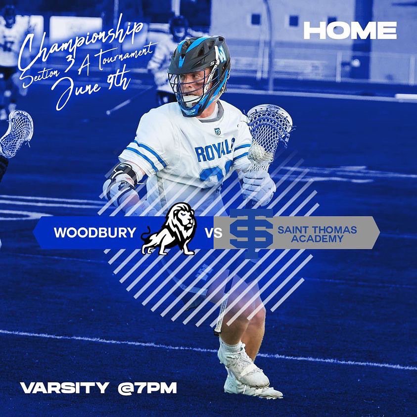 WoodburyBoysLax's tweet photo. GAME DAY!!
Remember we want to PACK the stands and hear you ROAR!! 
These boys are ready to play 🥍🥍
7 PM at Royals Stadium https://t.co/KDKIiy0P00