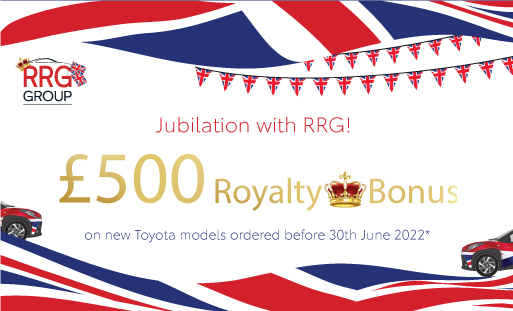 ToyotaSilsden's tweet photo. Continue the Jubilee celebrations with us all month at RRG Toyota. To honour Her Majesty's special year we are offering £500 off all new car orders placed before 30th June 2022. 👸🇬🇧 

Book an appointment at your preferred RRG Toyota centre: https://t.co/gJ9LWqiikf https://t.co/6MCUWrTFeZ