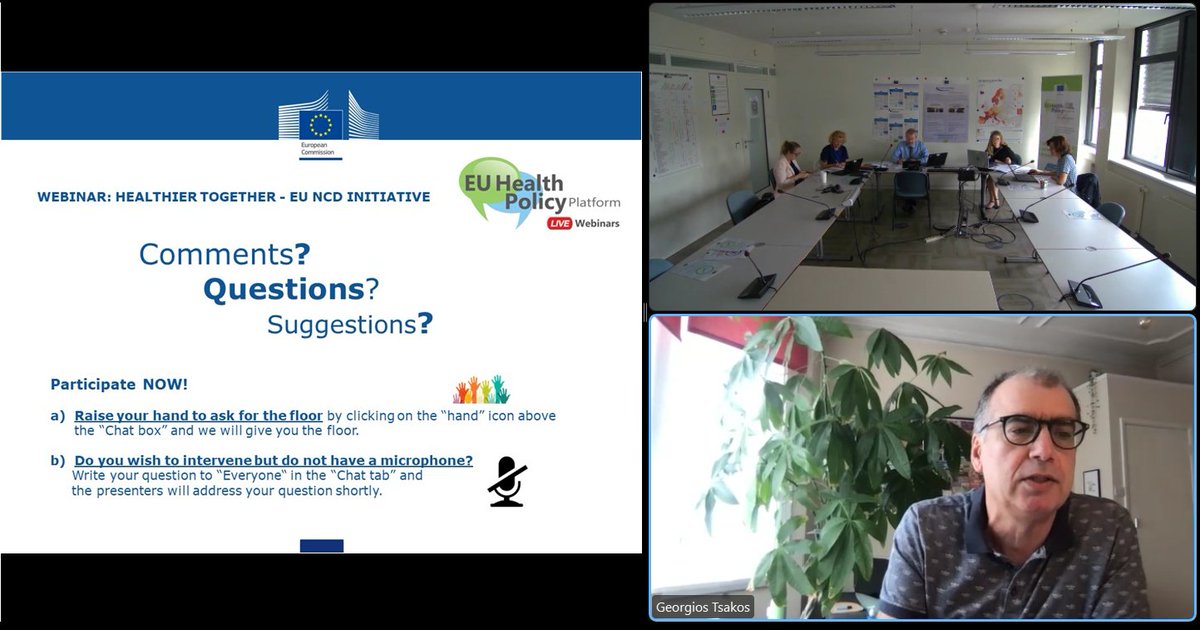 Platform Chair @TsakosGeorgios spoke during last Friday's #HealthierTogether - NCD Initiative webinar on #healthdeterminants to highlight the links between #oralhealth and major #NCDs and call for more #integration of oral health in #EU health policy.