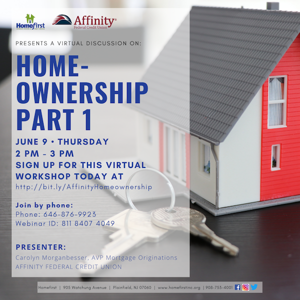 HomefirstInc's tweet photo. Homeownership – Part 1 with Affinity Federal Credit Union

June 9, 2022 2:00 PM

SPECIAL PRIZE DRAWING FOR PARTICIPANTS!!!

Join Online: Use this link to register [https://t.co/N5Ay2gxP9y]

Phone: 646-876-9923 |  Webinar ID: 811 8407 4049

@AffinityFCU https://t.co/pwM3aeXf16