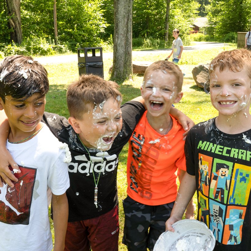 #TBT to those messy food fights that are really only ever acceptable at summer camp! Who's ready for some good ol' messy fun at Chestnut Lake this summer!?