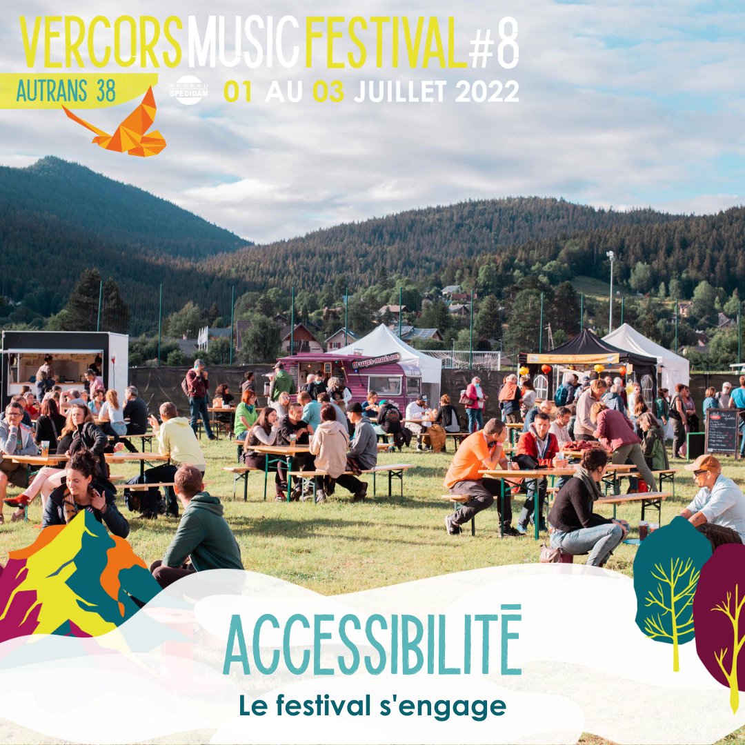 💓 Un festival accessible à tou.te.s 💓
Nous vous invitons à prendre connaissance des dispositifs spécifiques mis en place sur notre site internet : vercorsmusicfestival.com/p/accessibilit…

#VMF2022 #vercorsmusicfestival #spedidam #réseauspedidam #accessibilité