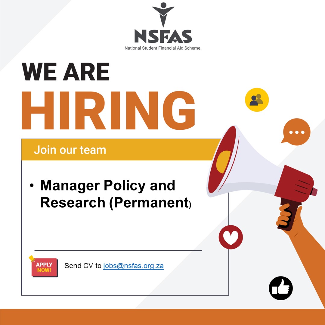 Visit nsfas.org.za for more details on the advertised vacancy 
#NSFAS2022