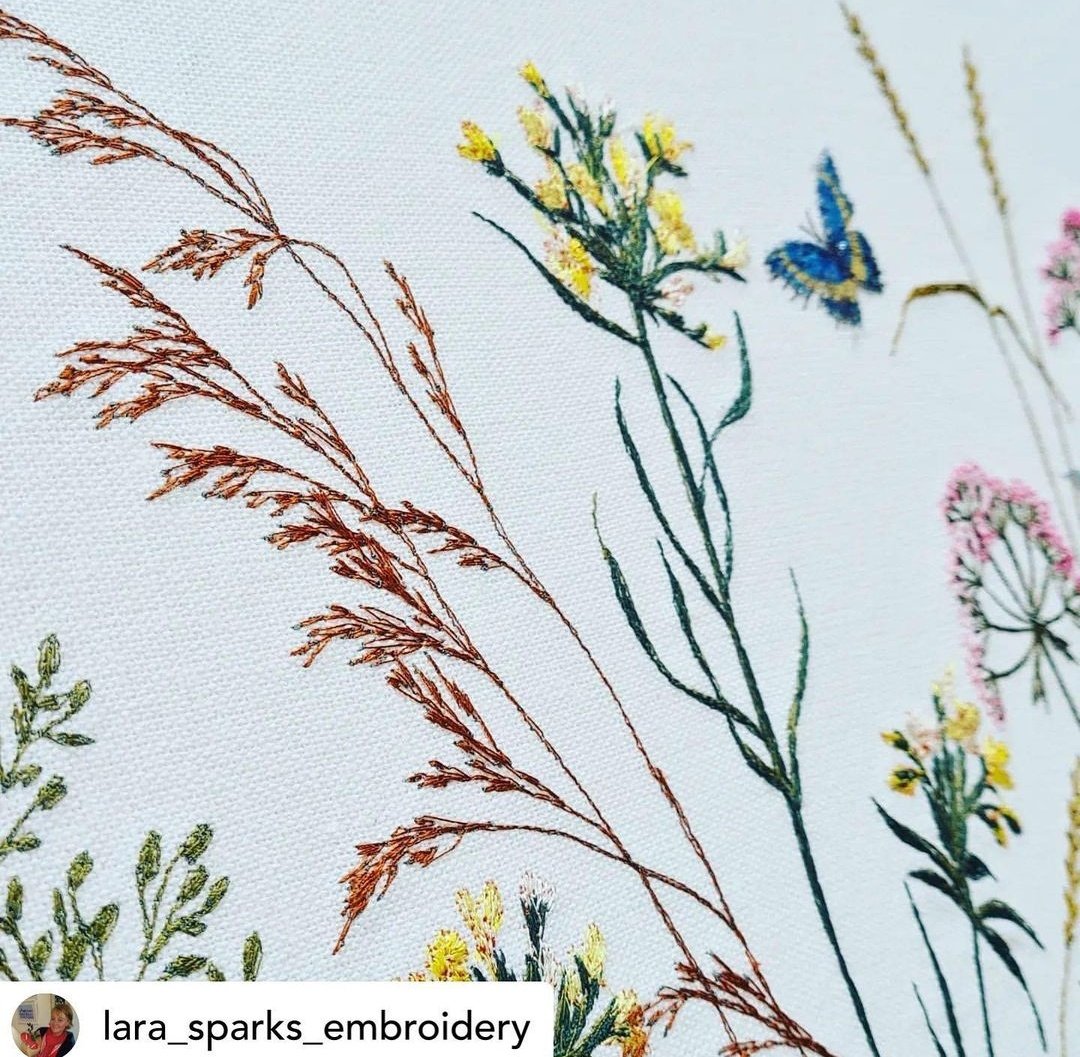 TheSussexGuild's tweet photo. Lara sparks beautiful  grasses embroidery lampshades,Lara will be at borde hill garden  this come 25th and 26th hope that you can join use and all the other  amazing maker at our Sussex Guild show. 
#bordehillgardens 
#Springwatch 
#glasses 
#embarrassing 
#embroidery 
#Flowers https://t.co/vVEHeE127J