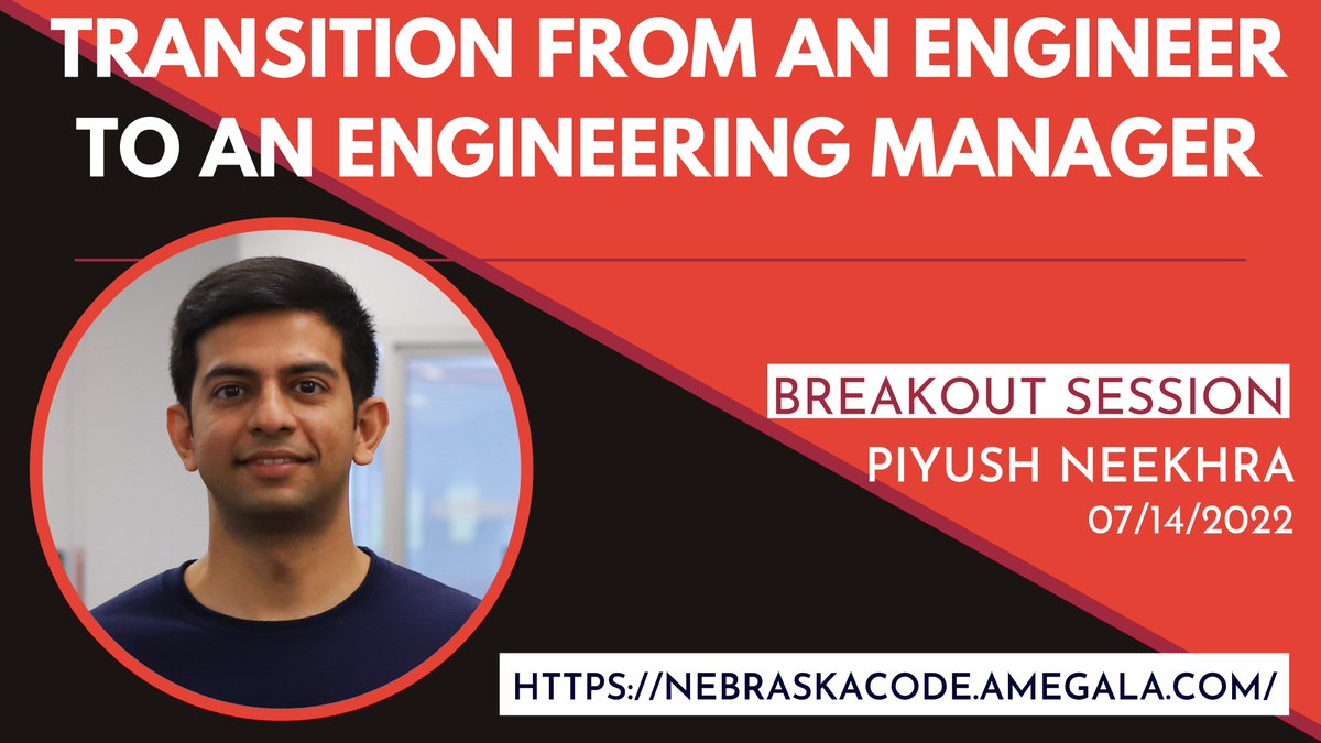 'Transition from an Engineer to an Engineering Manager' with Piyush Neekhra July 14th at Nebraska.Code().

nebraskacode.amegala.com

<a href="/wearespreetail/">We Are Spreetail</a> <a href="/spreetail/">Spreetail</a> <a href="/corteva/">Corteva Agriscience</a> <a href="/greatamerica/">GreatAmerica</a>
<a href="/EvergreenTechUS/">Evergreen Technologies LLC</a> <a href="/sfg_companies/">Sammons Financial Group Companies</a> <a href="/WRBerkleyCorp/">W. R. Berkley Corporation</a>
<a href="/CambridgeIBD/">Cambridge Investment Research</a> <a href="/NleagueInc/">nLeague Services Inc</a> <a href="/ASSAABLOYDSSUS/">ASSA ABLOY DSS US</a> <a href="/Deloitte/">Deloitte</a>