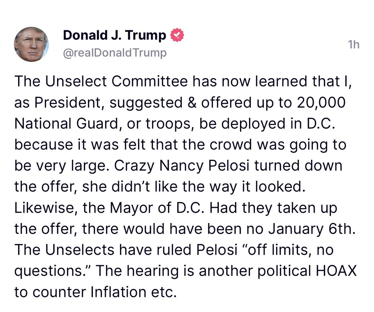 President Trump responds to the “Unselect” Committee’s Jan. 6 hearing tonight