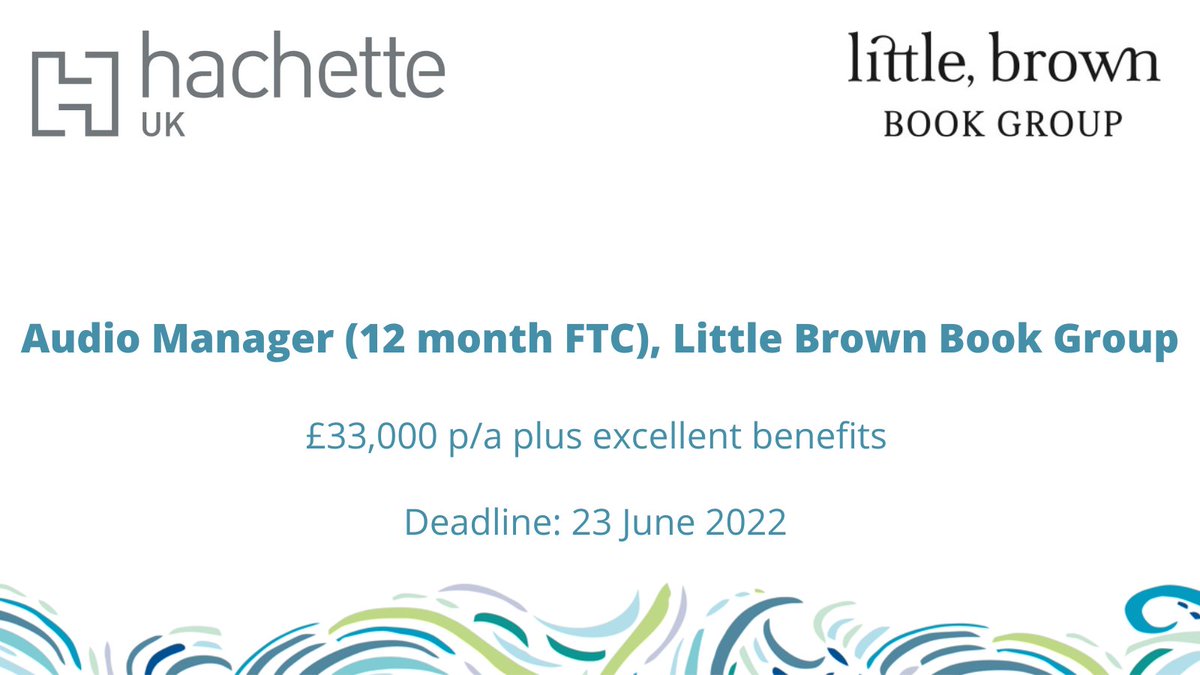 The Hachette Audio department at @LittleBrownUK is looking for an Audio Manager to join their dynamic team! Apply here: ow.ly/OGy950Jtxh5