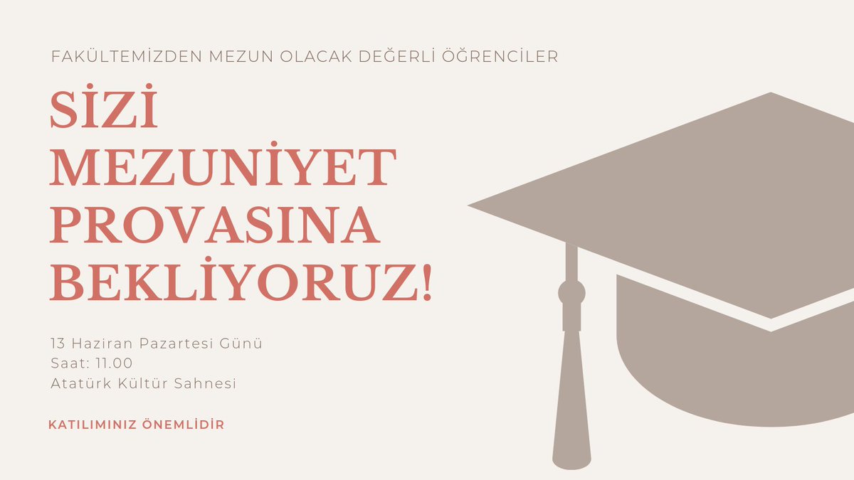 gaunmedia's tweet photo. Değerli Öğrenciler!

Provaya katılımınız önemlidir. https://t.co/L2V46mcaLo