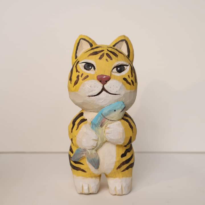 maephimpsi's tweet photo. No.003
พี่เสือกับปลาทูตัวน้อยของเขา
สูง 10.5 cm

#woodcarving #woodcraft #wood #handcraft #craft
#แกะสลักไม้ #แกะไม้ #งานคราฟท์ #คราฟท์ https://t.co/JwRxd4tB5e