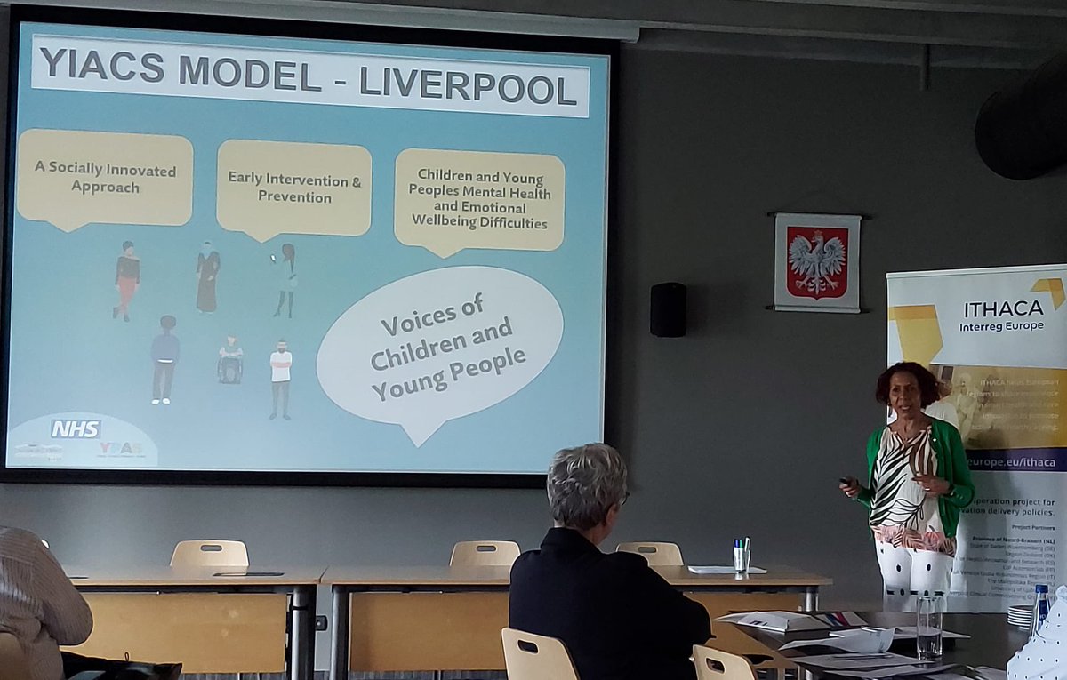 LivCYPMHealth's tweet photo. Day two at @ITHACA_health innovation in health & care for all forum in Krakov.
Monique CEO of @YPASLiverpool shared an insight into the YIAC (Youth Information Advice & Counselling) model in Liverpool.
It’s been a thoroughly informative couple of days sharing best practices. https://t.co/0Cq90CdK2O