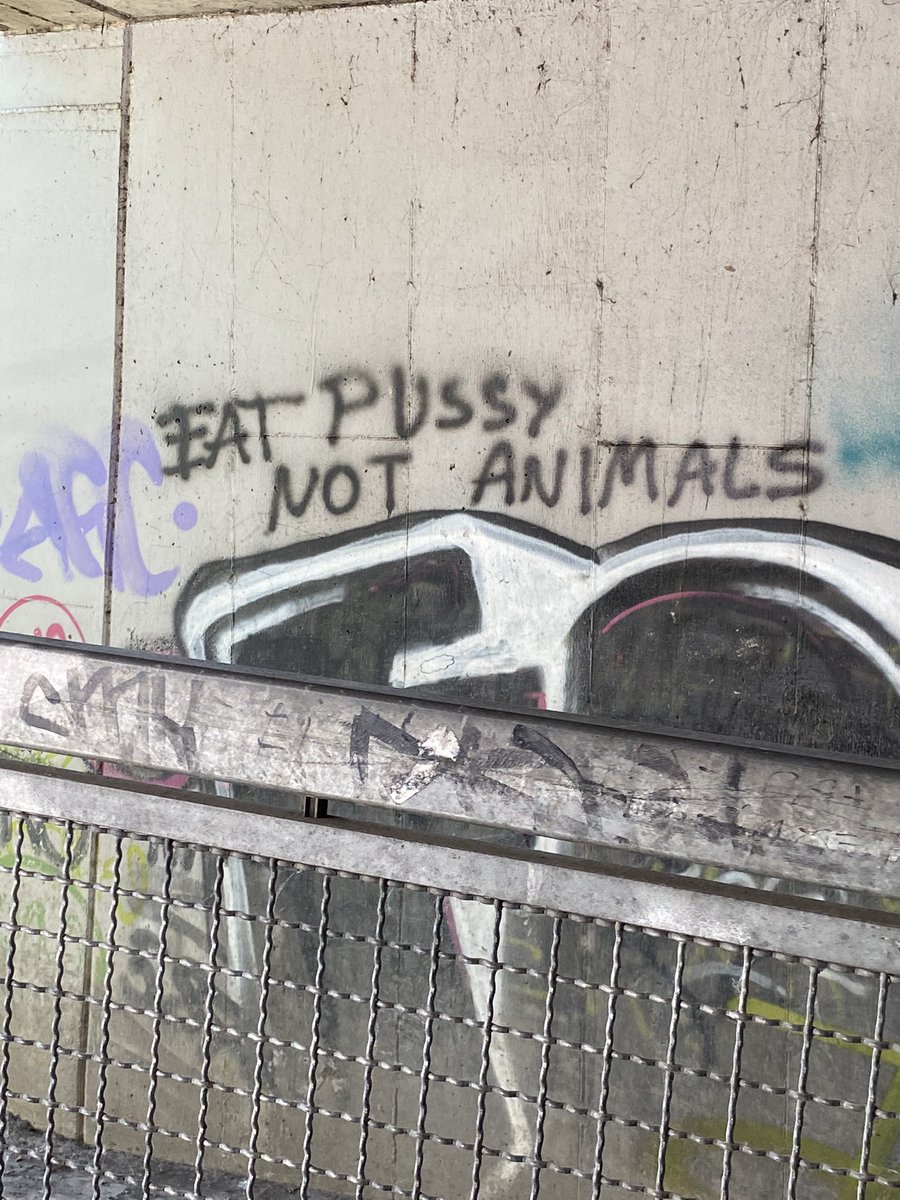 Sprayer in meiner Stadt so: #EatPussyNotAnimals