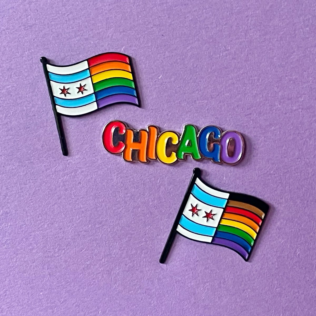 BigLeaguePins's tweet image. Chicago is a bit more colorful in June, and we love it!🌈 Our newest rainbow Chicago pin and our updated Chicago Pride Flag pin are available in our @etsy store. 🏳️‍🌈 👉etsy.me/3akmDwQ

#loveislove #chicagopride #pride