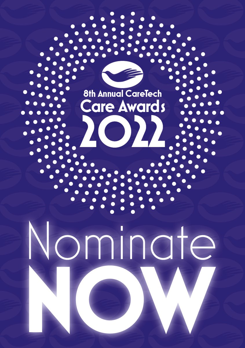 Do you know someone who is determined, works tirelessly and deserves recognition?

Nominate a Caretech employee for the Care Awards 2022!

smartsurvey.co.uk/s/F1XHOH/

#care #socialcare #careawards