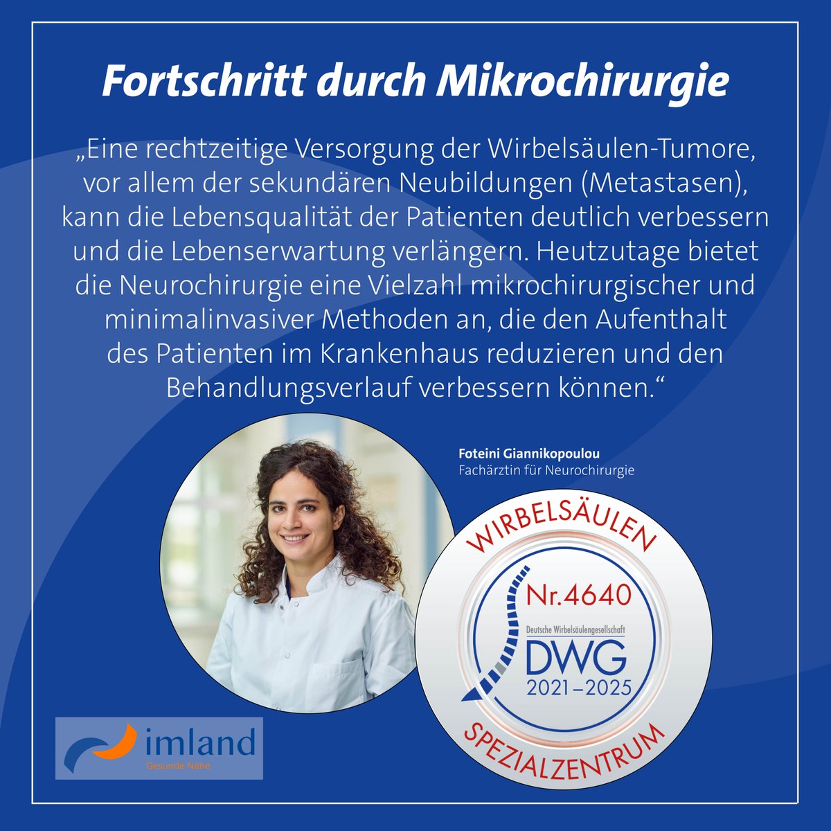 Die Durchführung einer Operation unter optischer Vergrößerung wird als Mikrochirurgie bezeichnet.🔍 Voraussetzung sind eine gute Ausleuchtung und stereoskopische Optik sowie mikrochirurgische Fähigkeiten und Erfahrung des Operateurs.
Und die haben WIR! #imlandklinik