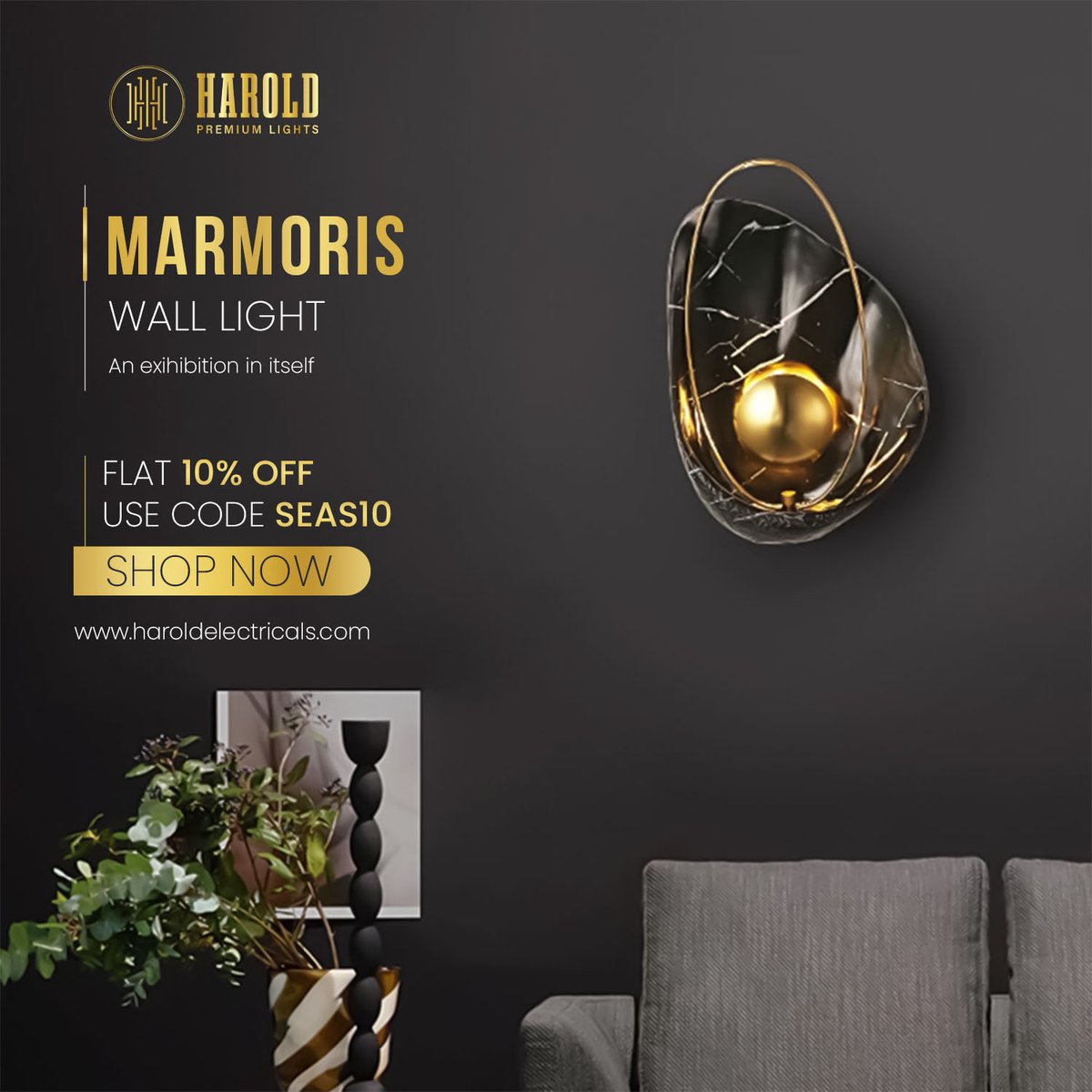 HaroldElectric1's tweet photo. Introduce your walls with an appeal that is inevitable.

Marmoris Wall Light
An exhibition in itself

Flat 10% Off. Use code SEAS10
Shop now https://t.co/cwBjGh2zwJ https://t.co/C0DvffpZu1