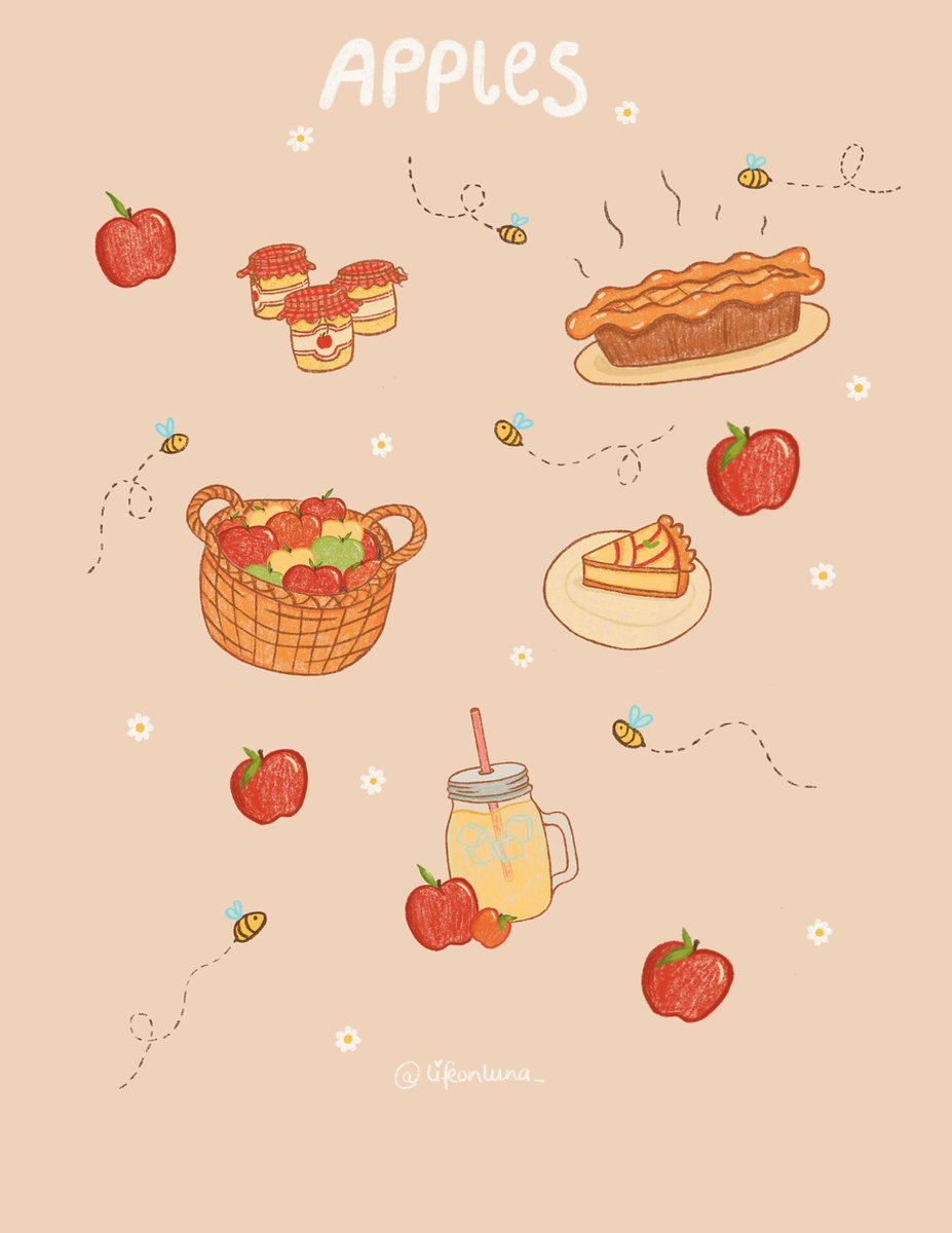 jinxxxd__'s tweet photo. I made a lil apple sticker sheet, inspired by some #acnh food items 🍎 https://t.co/WYeeG7oshk