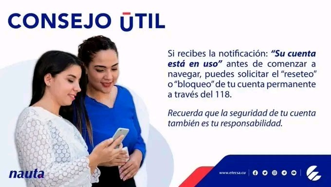 La seguridad de tu cuenta es tu responsabilidad. #TransformacionDigital #CubaInformatiza
