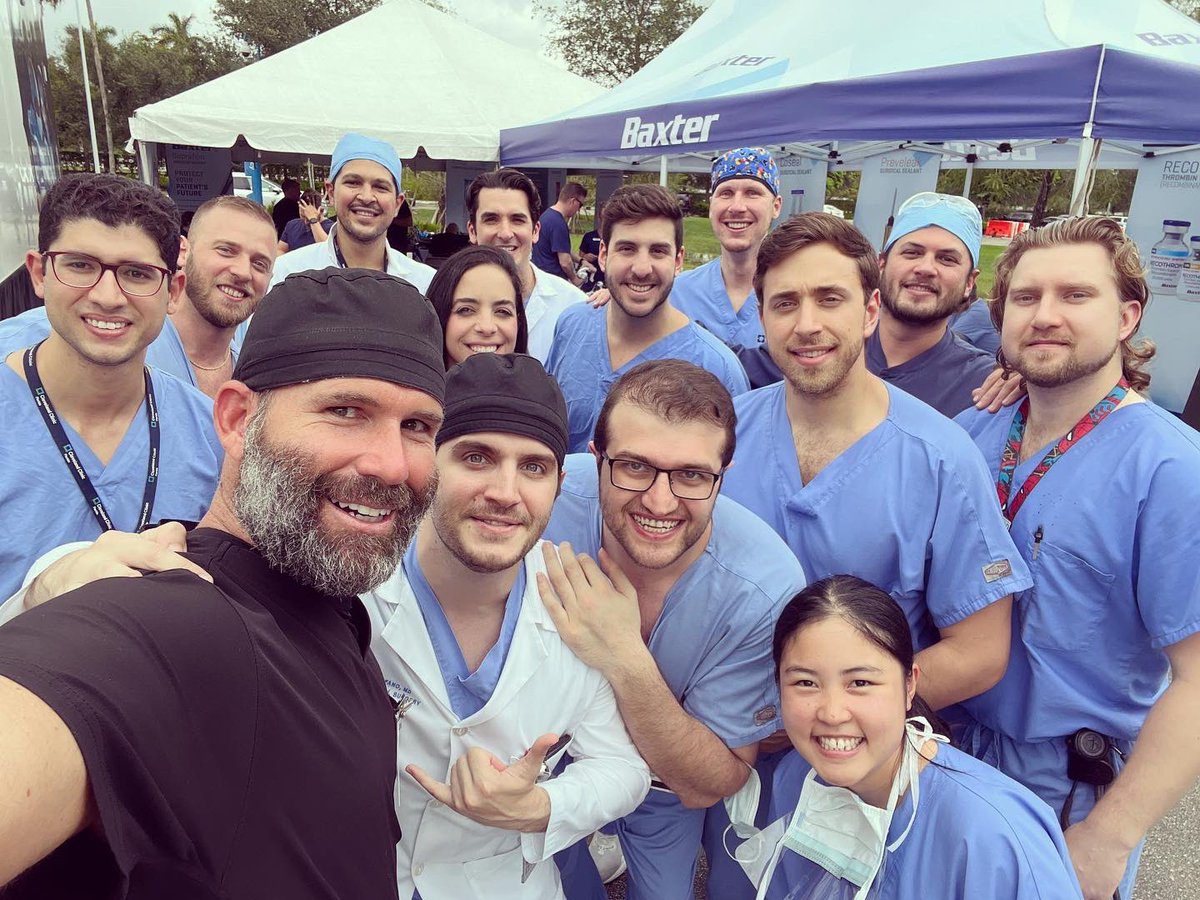 montorl89's tweet photo. Picture at the General Surgery Cadaver Lab for Surgery Residents. Amazing hands on experience for juniors guided by seniors and Dr. Maron. Special thanks to #Baxter and Rep. Paul Montone for helping us putting this workshop together! @baxter_intl @CleveClinicFL https://t.co/K6llNObeNT