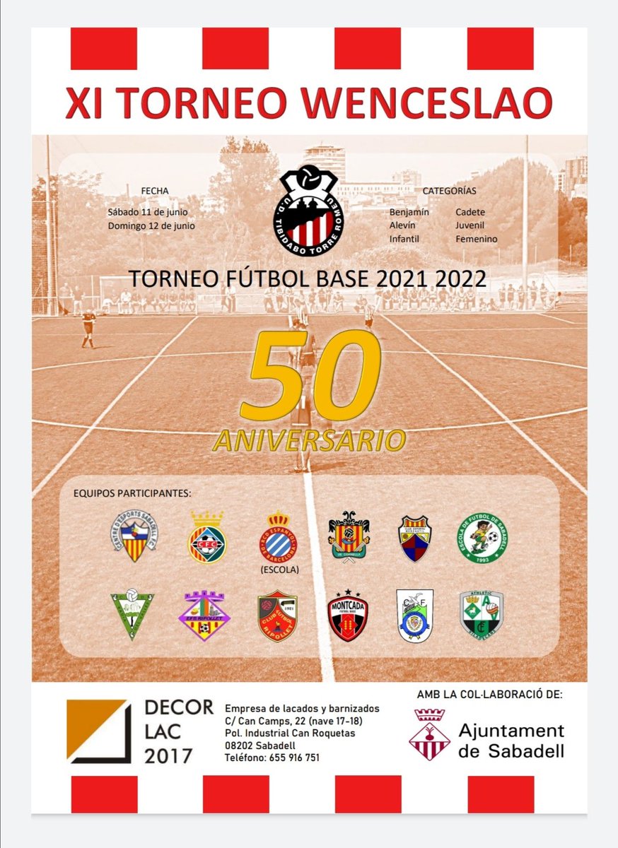 RàdioSabadell (@radiosabadell) on Twitter photo Toni Sallés (<a href="/tsallesfut/">Toni sallés</a>) es queda com a entrenador de la <a href="/UDTIBIDABOTR/">U.D.TIBIDABO T R</a> a tots els efectes
El club organitza aquest cap de setmana l'onzena edició del Torneig Wenceslao
📝 radiosabadell.fm/noticia/toni-s… Toni Sallés (<a href="/tsallesfut/">Toni sallés</a>) es queda com a entrenador de la <a href="/UDTIBIDABOTR/">U.D.TIBIDABO T R</a> a tots els efectes
El club organitza aquest cap de setmana l'onzena edició del Torneig Wenceslao
📝 radiosabadell.fm/noticia/toni-s…
