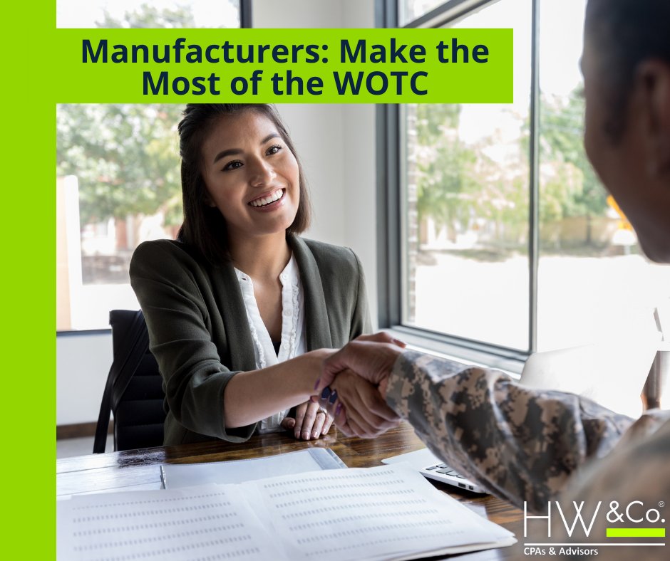 One way #manufacturers can widen their hiring pools while potentially qualifying for a valuable #tax break is to complete the eligibility requirements for the Work Opportunity Tax Credit. Learn more: ow.ly/4t3050JtyMx
#WOTC #WorkOpportunityTaxCredit #TaxCredit