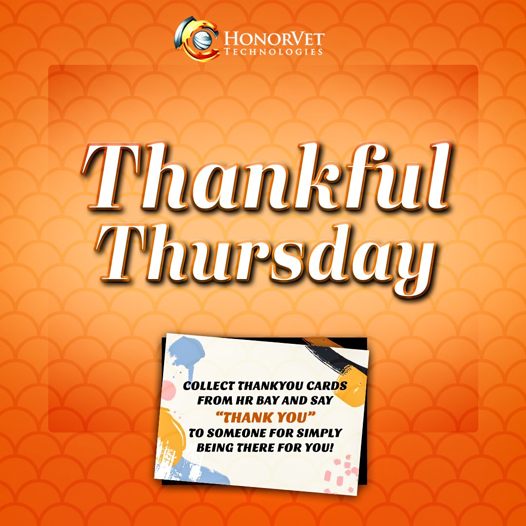 HonorvetI's tweet image. “The smallest thanks is always worth more than the effort it takes to give it” 

HonorVet Family wishes you a very Happy Thankful Thursday!

#HappyThankfulThursday #HappyFunAtWorkDay #appreciation #commentforbetterreach #thankyou #honorvetfamily #honorvettechnologiesindia