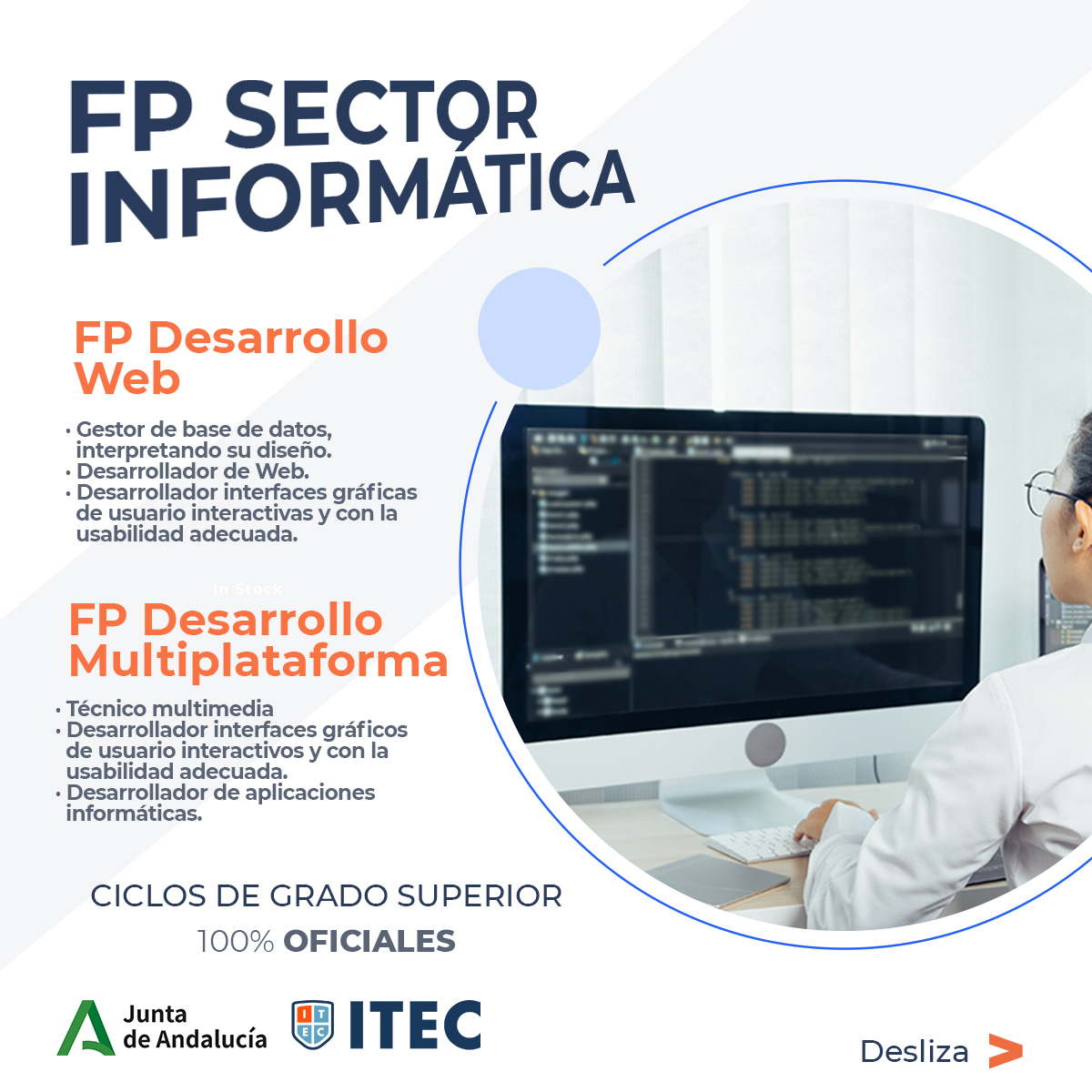 itecfp's tweet photo. 🥇 Las FP con más empleo y mejores pagadas están en Antequera

✅ Consigue un gran puesto de trabajo
✅ Accede a la universidad sin selectividad ni bachillerato
✅ Aumenta tus puntos en las oposiciones https://t.co/EkSuimtnSz