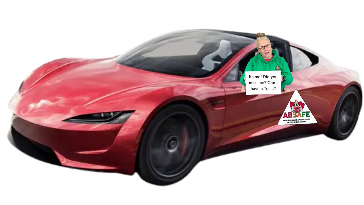Does Absafe look good on a Tesla <a href="/elonmusk/">Elon Musk</a>? 

#BeSafe #Absafe #Charity

<a href="/loustar44/">Louise Richardson</a> <a href="/mrnebbi/">Mr Nebbi</a> <a href="/Tesla/">Tesla</a> <a href="/SpaceX/">SpaceX</a>