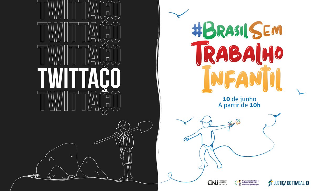 TST_Oficial's tweet photo. COMEÇA AGORA a mobilização de combate ao trabalho infantil em todo o Brasil! O @CNJ_oficial, o @TST_oficial, o @csjt_oficial e toda a Justiça do Trabalho estão unidos por um #BrasilSemTrabalhoInfantil. Use a hashtag e apoie você também essa causa! https://t.co/2rlumYPrRf