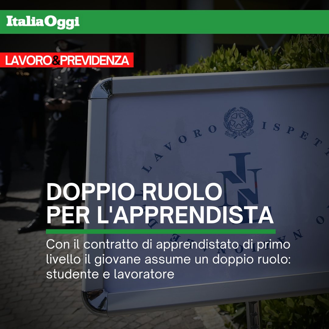 ItaliaOggi's tweet photo. Doppio ruolo per l'apprendista - Due dimensioni «formativa» e «lavorativa» non alternative, ma complementari tra loro, dando vita all'unico status di apprendista
📰Leggi l'articolo completo 👉 https://t.co/VqQPUQNhTY
#apprendista #studente #contratto #inedicola #italiaoggi https://t.co/gsjKtehm21